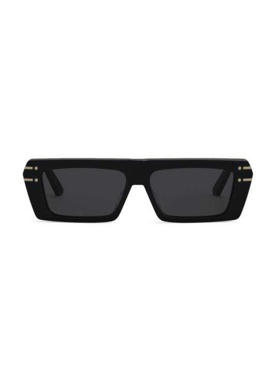 Men * Diorsignature S2 Black Rectangular Sunglasses