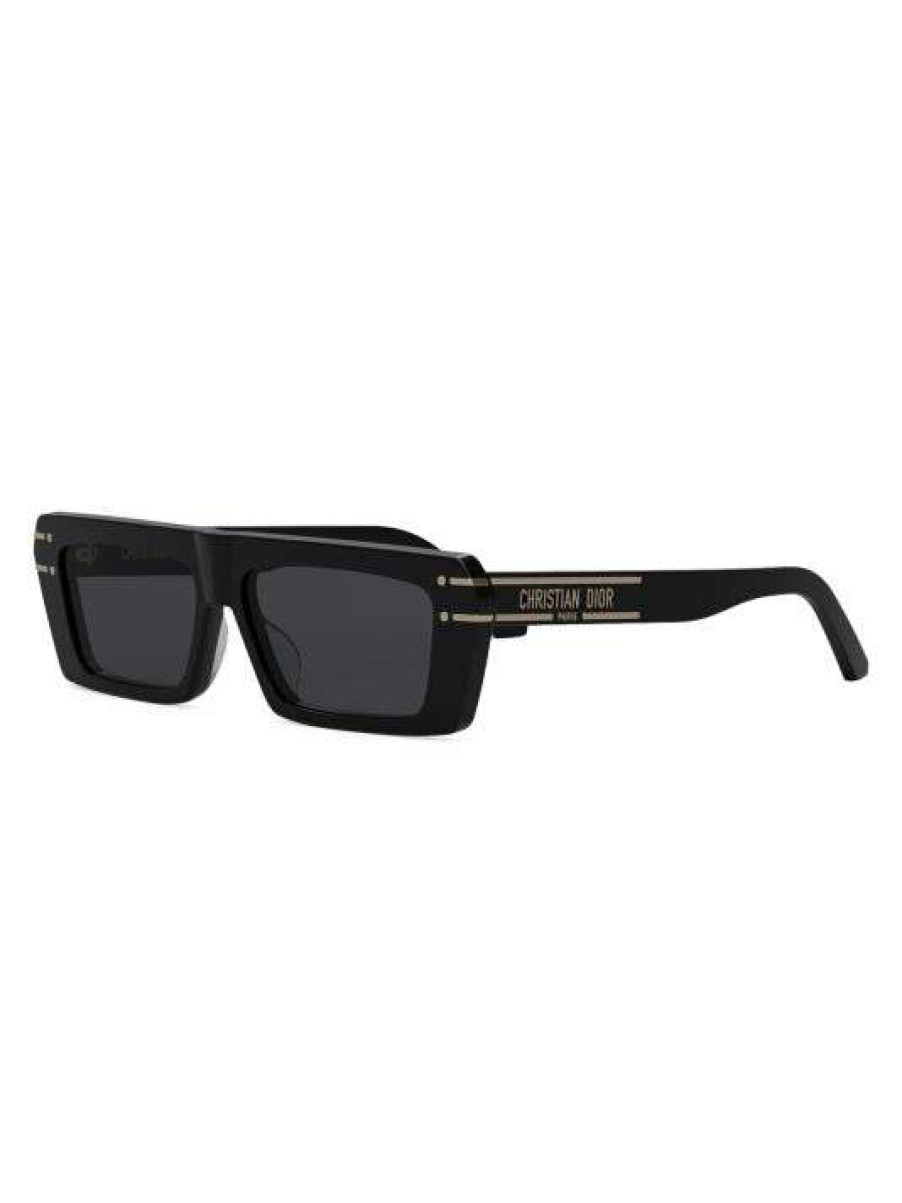 Men * Diorsignature S2 Black Rectangular Sunglasses