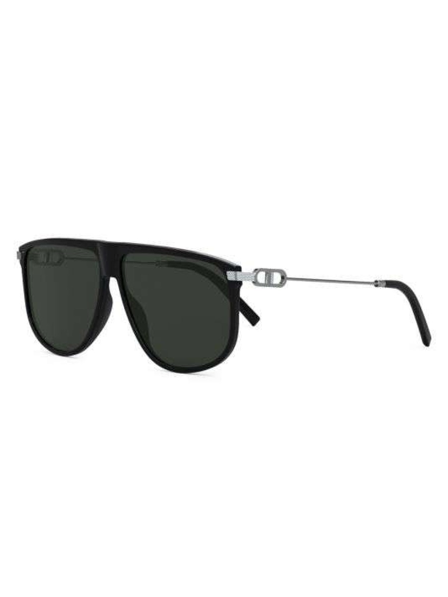 Men * Dior Cd Link S2U 63Mm Black Rectangular Sunglasses