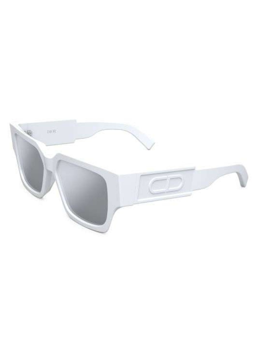 Men * Dior Cd Su 55Mm White Rectangular Sunglasses