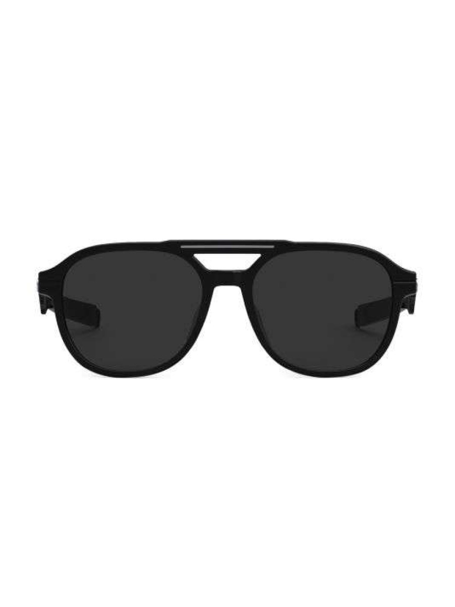 Men * Dior Round Black Acetate Sunglasses For Men